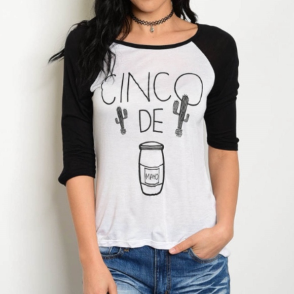 Tops - NWT Cinco De Mayo Baseball Tee ONLY ONE LEFT!
